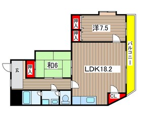 エスポワ－ルフジナリの物件間取画像